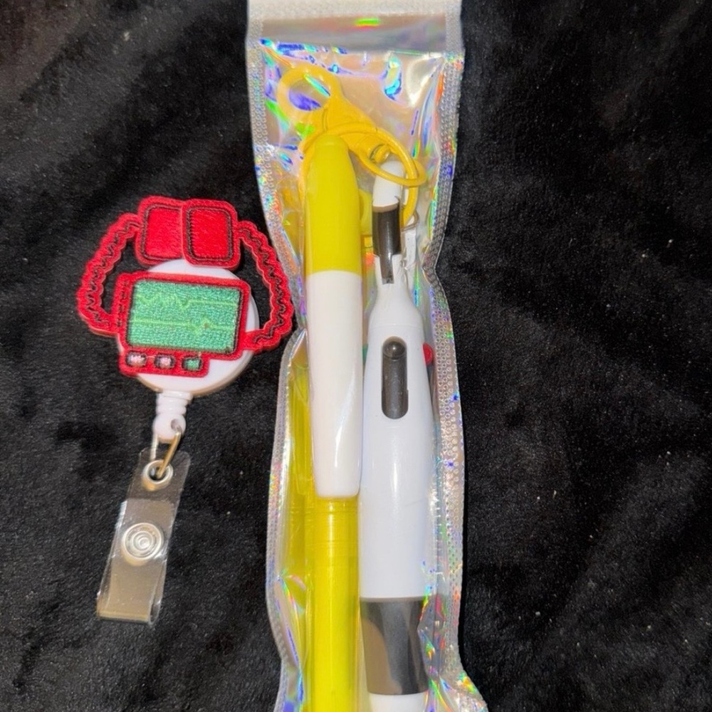 Yellow and White medical Pen Set